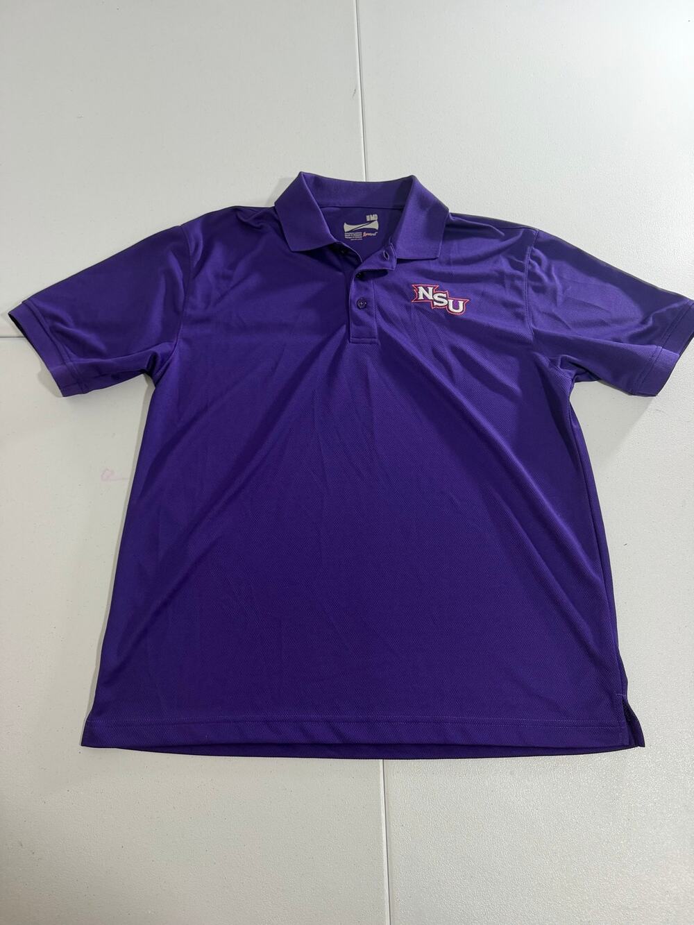 Northwestern State Demons NSU Polo Shirt Men's Medium Purple Zorrel Embroidered